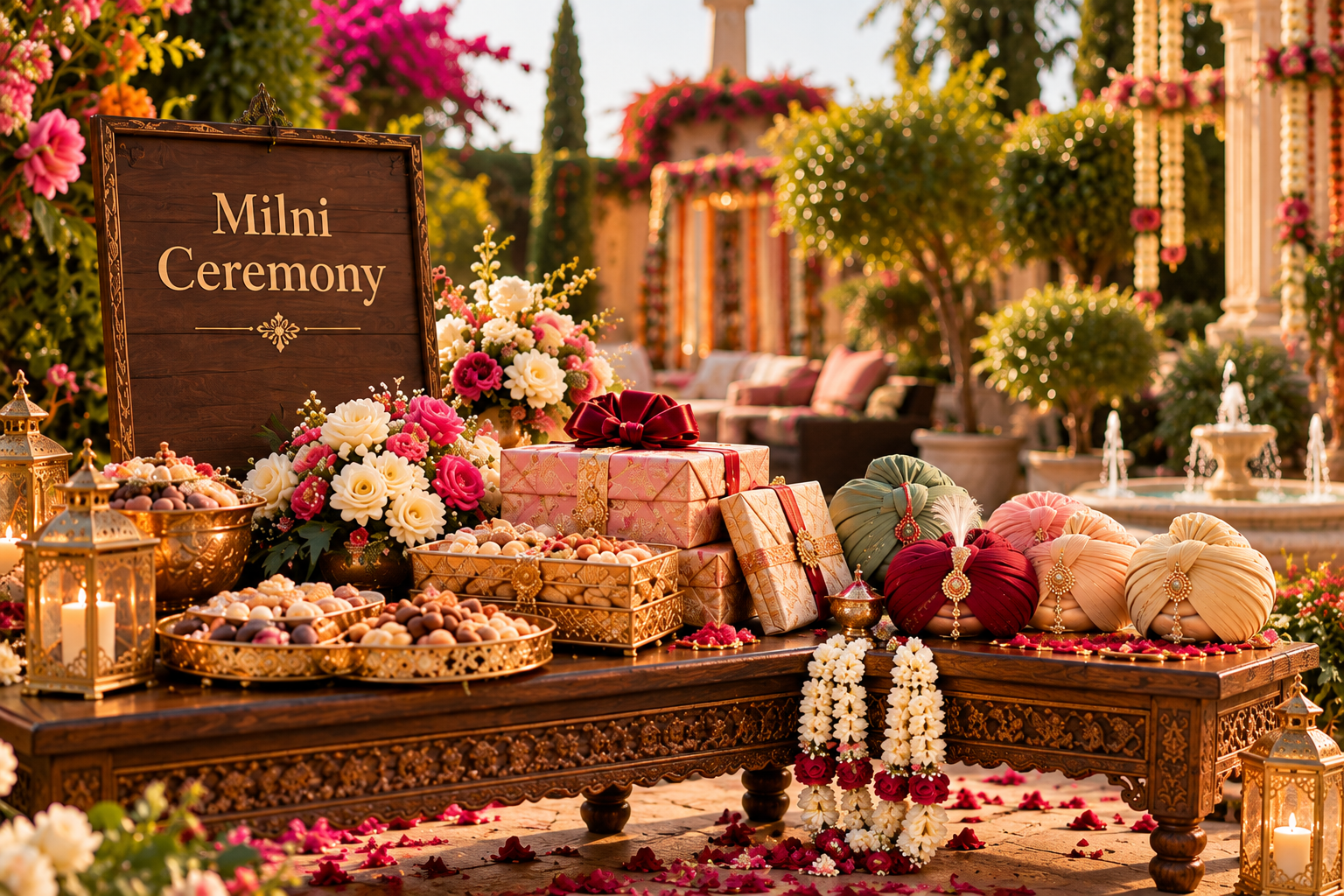 Punjabi wedding Milni ceremony